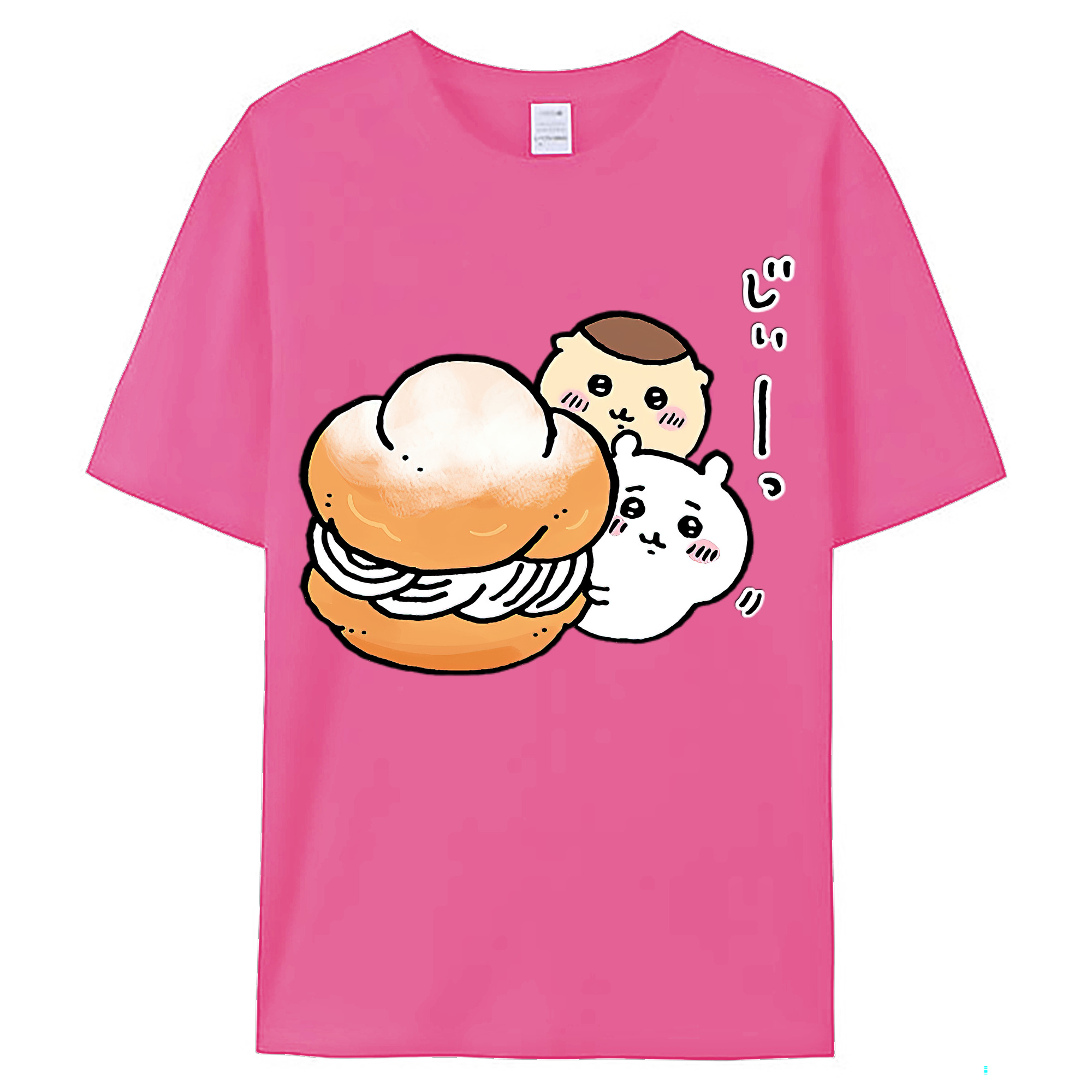 （画像用） ちいかわ くりまんじゅう Chii-kawa kuri manjū レディースカジュアルプリントTシャツ（綿100％）
